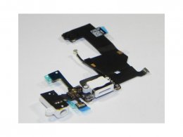 Nabíjecí port + Audio Jack konektor Flex pro Apple iPhone 5 bílá 