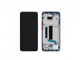 LCD displej + rámeček pro Xiaomi Mi 10 Lite Aurora modrá (Service Pack) 