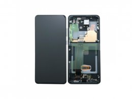 LCD displej + rámeček pro Samsung Galaxy S20 Ultra G988 kosmická černá (Service Pack) (GH82-22271A) 