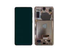 LCD displej + rámeček pro Samsung Galaxy S21 5G SM-G991 fialová (Service pack) (GH82-24544B) 