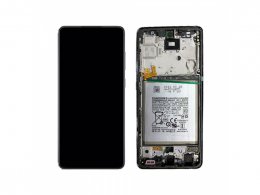 LCD displej + rámeček pro Samsung Galaxy A72 4G/5G A725/A726 fialová (Service pack) (GH82-25460C) 