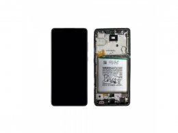 LCD displej + rámeček pro Samsung Galaxy A72 4G/5G A725/A726 2021 modrá (Service pack) (GH82-25624B) 