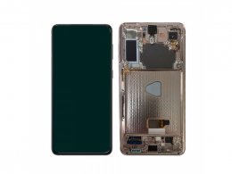 LCD displej + rámeček pro Samsung Galaxy S21 FE 2021 G990 zelená (Service Pack) (GH82-26414C) 