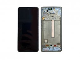 LCD displej + rámeček pro Samsung Galaxy A53 A536 5G 2022 černá (Service Pack) (GH82-28024A) 