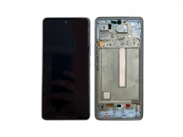 LCD displej + rámeček pro Samsung Galaxy A53 A536 5G 2022 modrá (Service Pack) (GH82-28024C) 