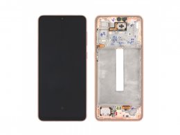 LCD + Dotyk + Rámeček pro Samsung Galaxy A33 5G A336B oranžová (Service Pack) (GH82-28143D) 