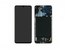 LCD displej + rámeček pro Samsung Galaxy A70 A705 černá (OLED) 