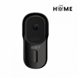 iGET HOME Doorbell DS1 Black - WiFi bateriový videozvonek, FullHD, obousměrný zvuk, CZ aplikace  (DS1 Black)