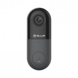 Tellur Video DoorBell WiFi, 1080P, PIR, Wired, Black  (TLL331251)